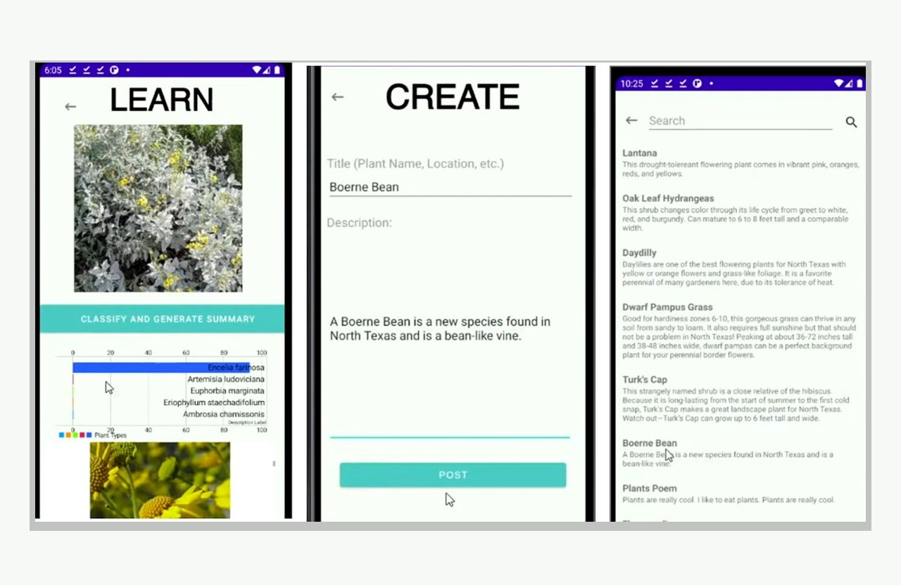 Flaurapedia app: learn, create, and browse plant screens