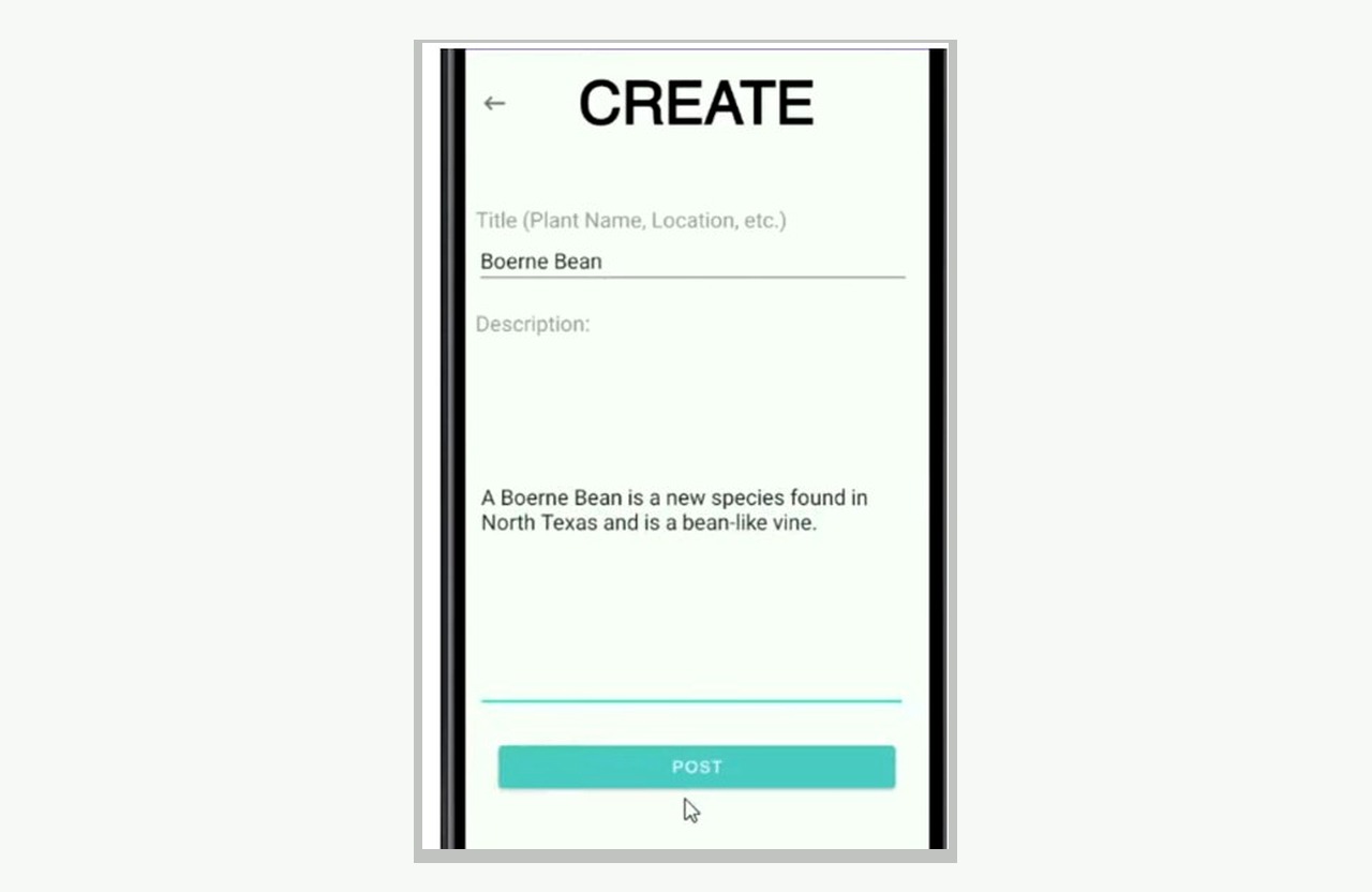 Flaurapedia community post creation screen