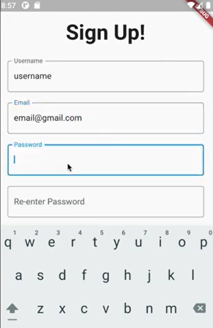 VolunTEEN sign-up screen